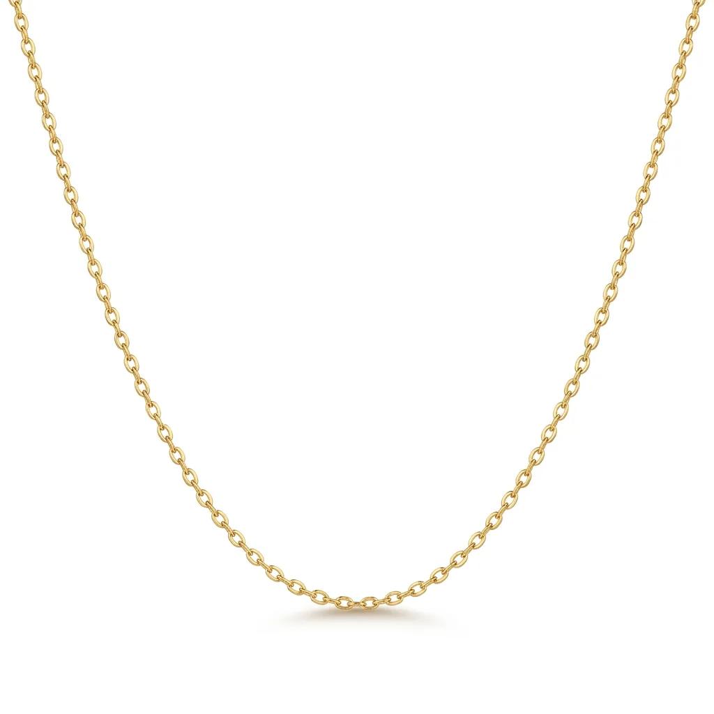 Laser Cut Belcher Chain in 18ct Yellow Gold, 45-42cm Adjustable