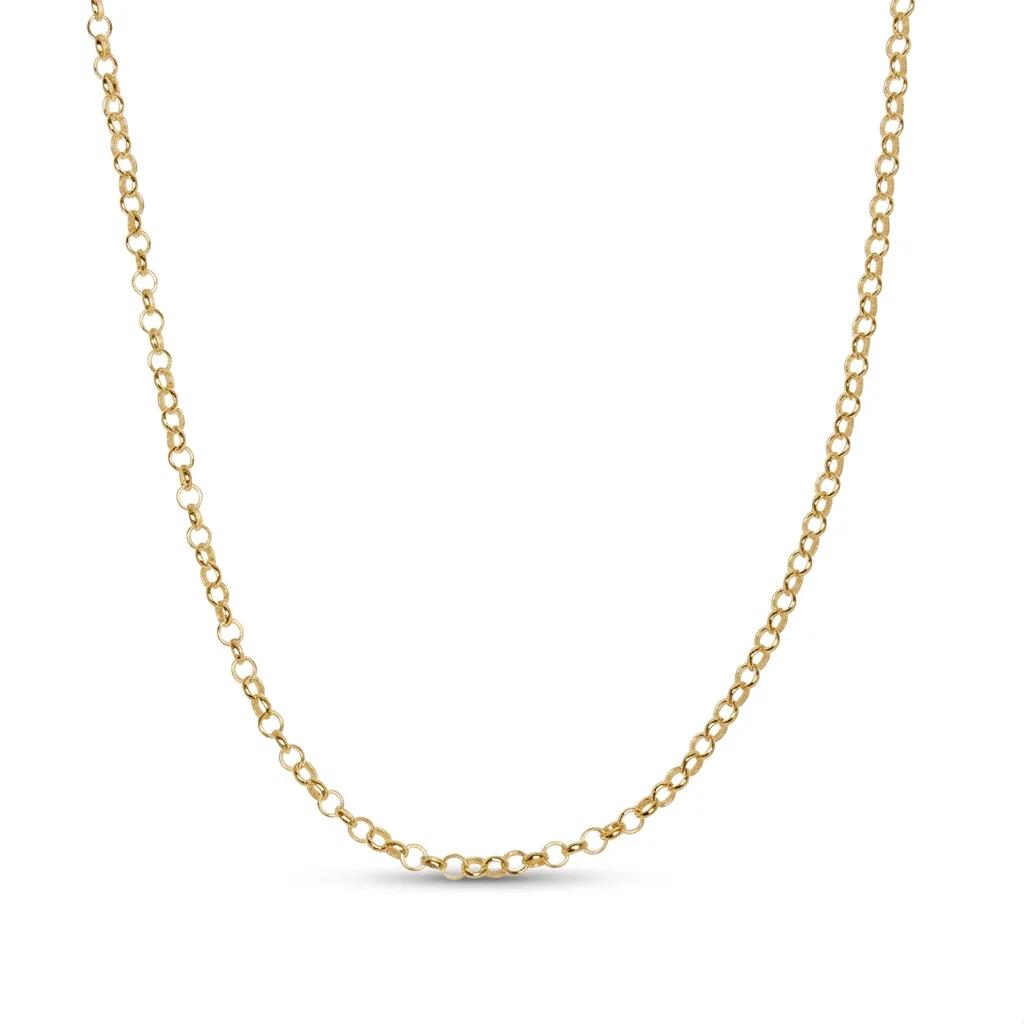 Curb Chain with Bolt Clasp in 9ct Yellow Gold, 45cm