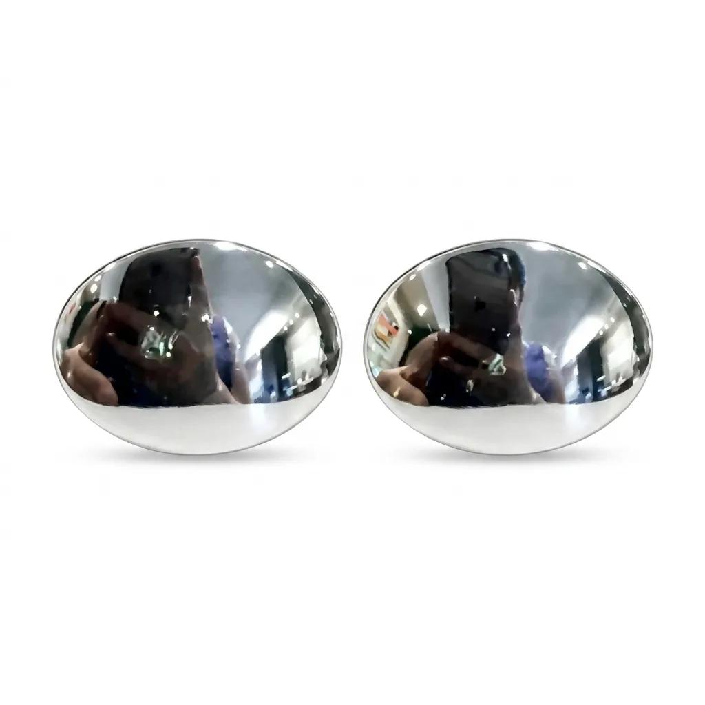 Oval Cufflinks in 18ct White Gold