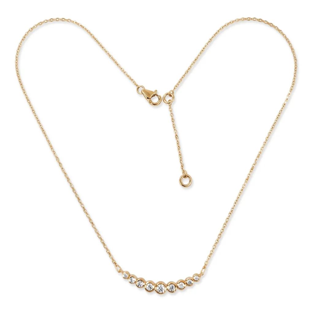 Bezel Centre Pendant Necklace in 18ct Yellow Gold