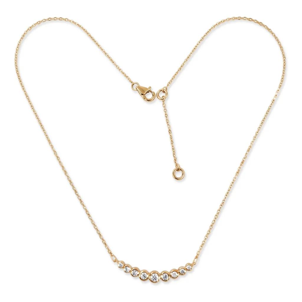 Bezel Centre Pendant Necklace in 18ct Yellow Gold