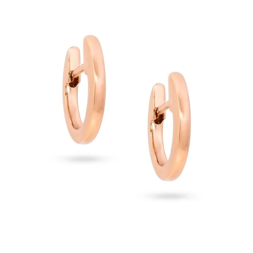 Polished Huggie Earrings in 18ct Rose Gold