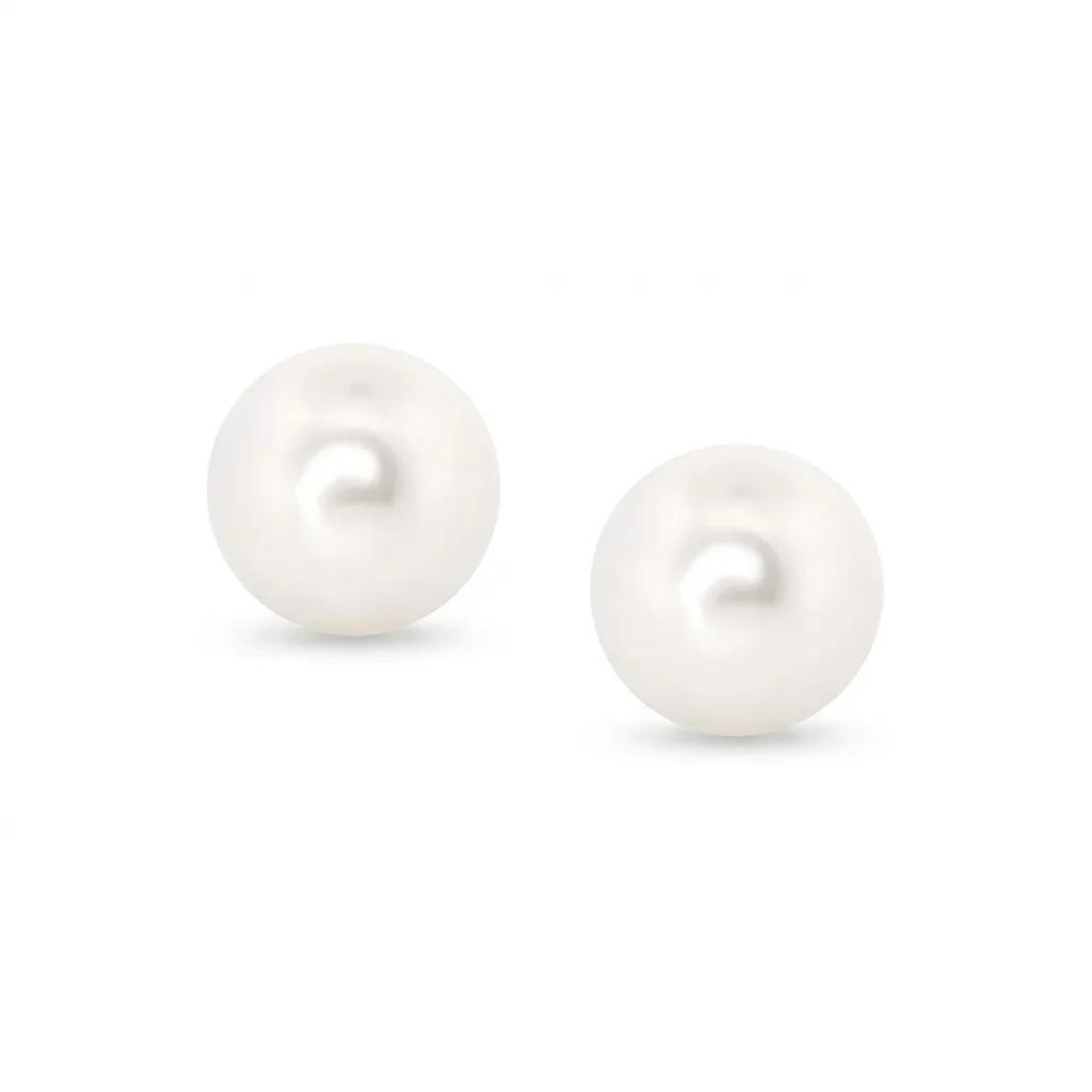 Pearl & White Gold Earrings