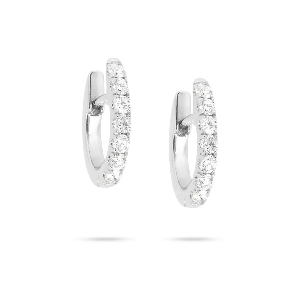 Diamond & Platinum Hoop Huggies