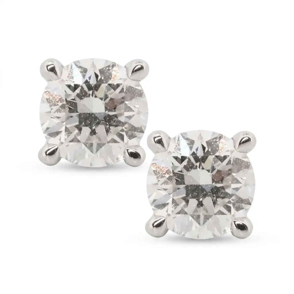 Diamond Studs in 18ct White Gold