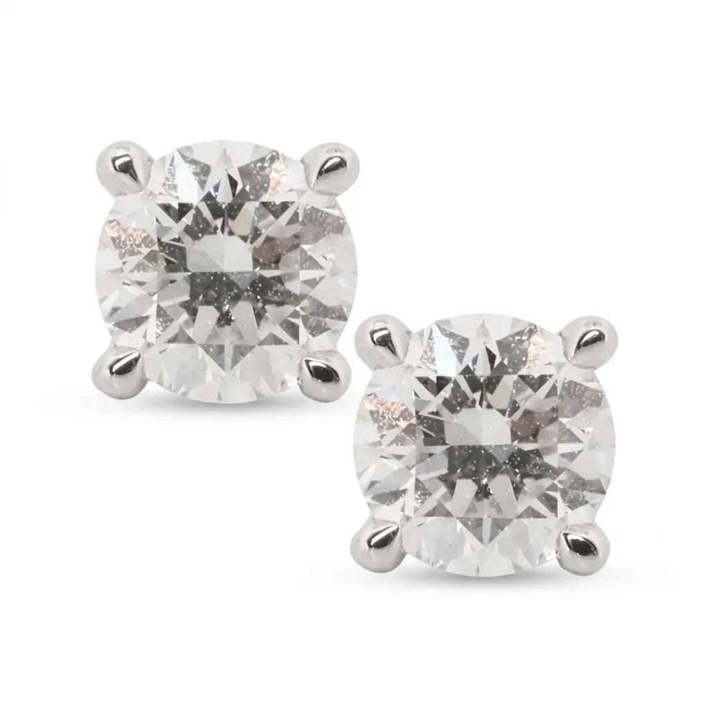 Diamond Studs in 18ct White Gold