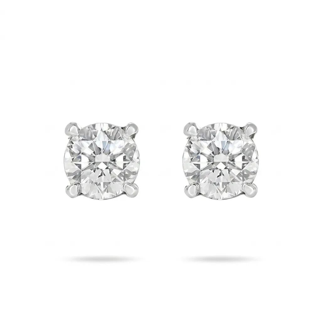 Diamond Studs in 950 Platinum, xxxn