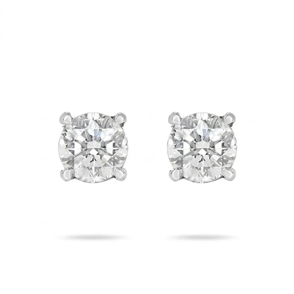 Diamond Studs in 950 Platinum, xxxn