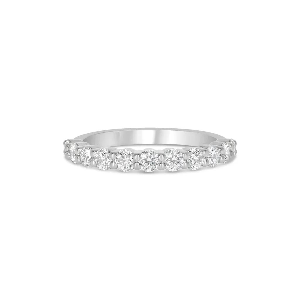Claw Set Half Eternity Ring in 950 Platinum