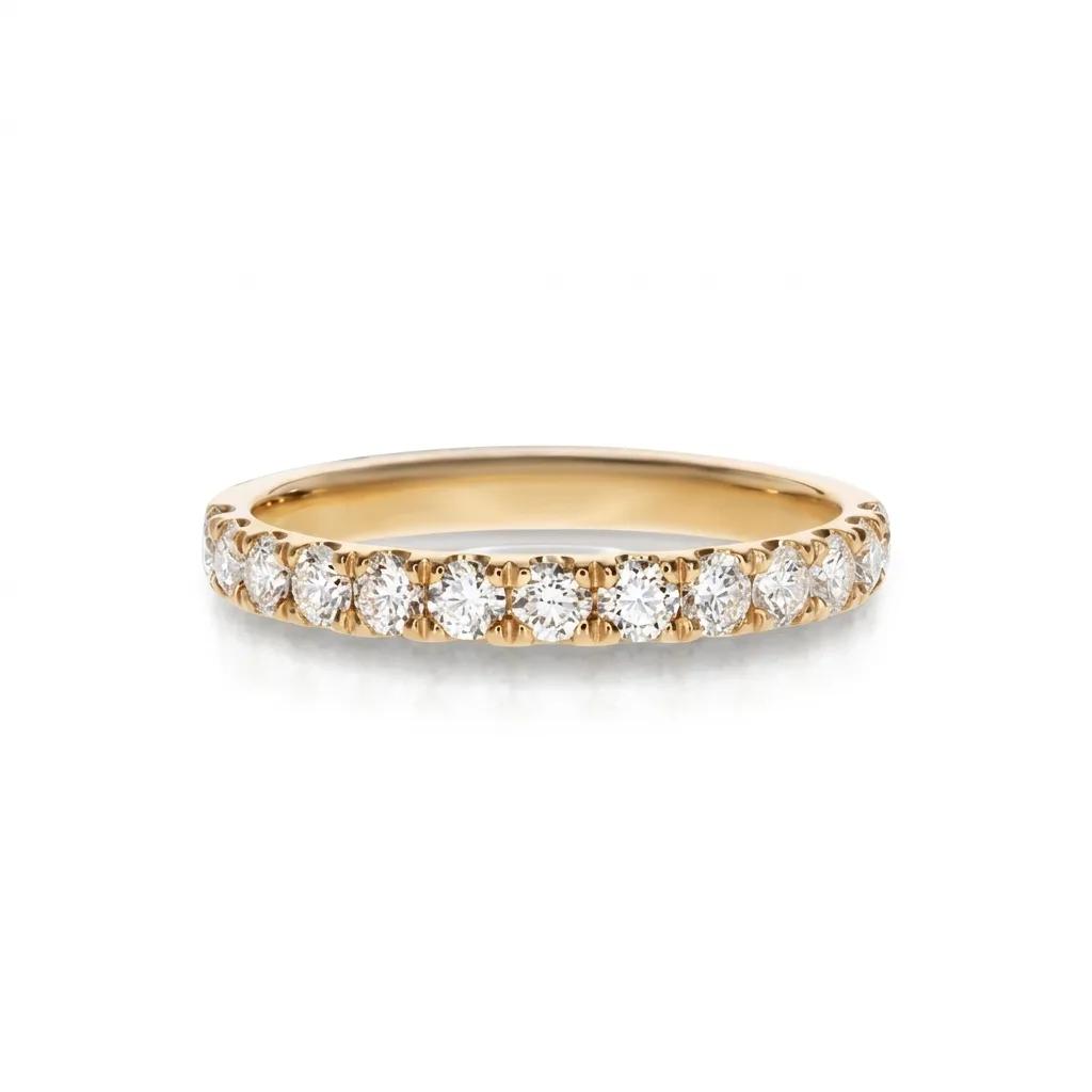 Split Claw Half Eternity Ring in 18ct Rose Gold