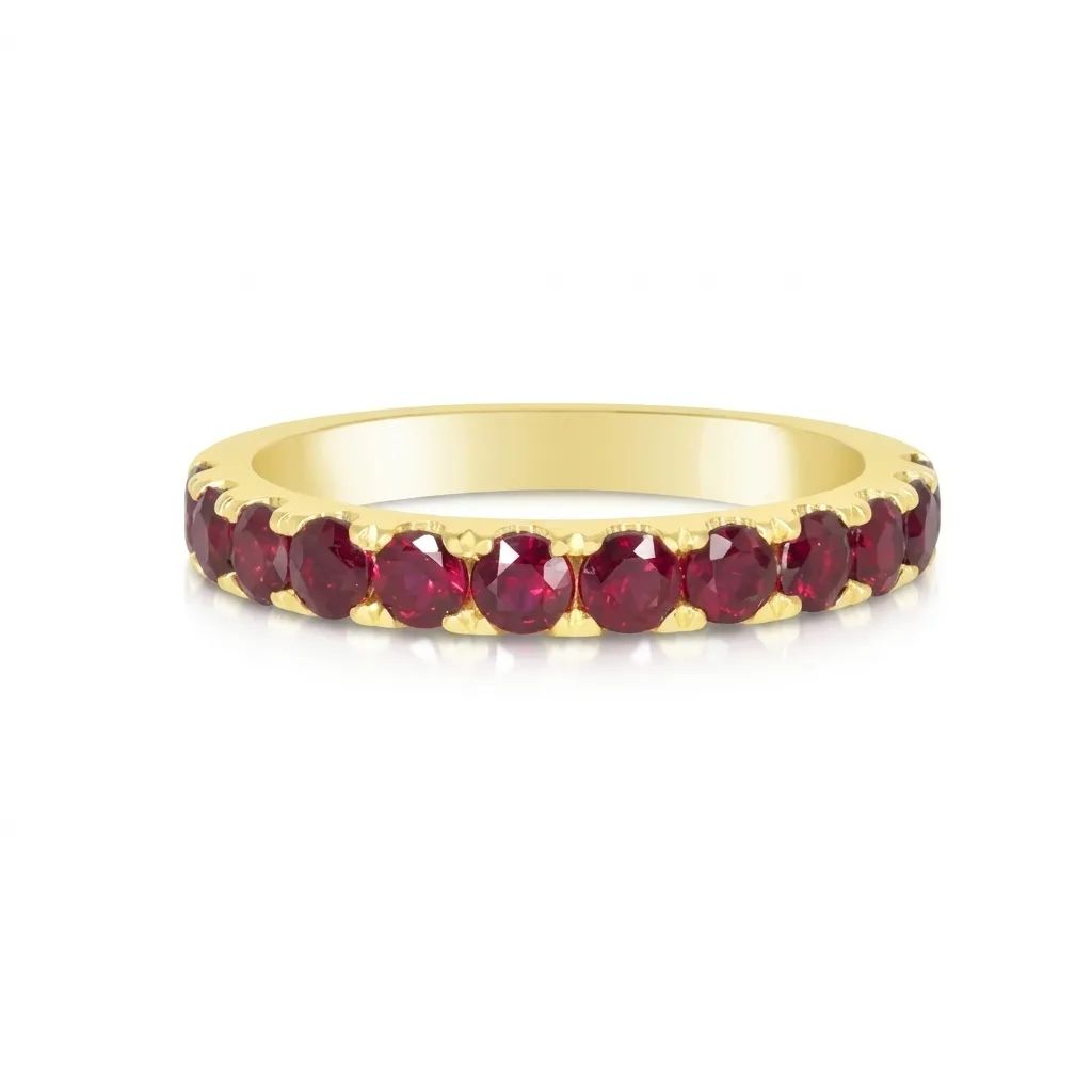 Ruby & Diamond Bonavita Ring in 18ct Yellow Gold