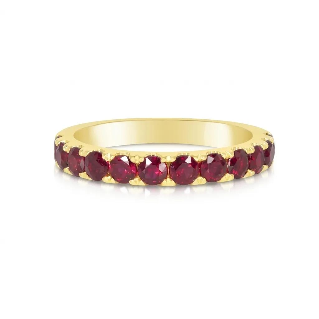 Ruby & Diamond Bonavita Ring in 18ct Yellow Gold