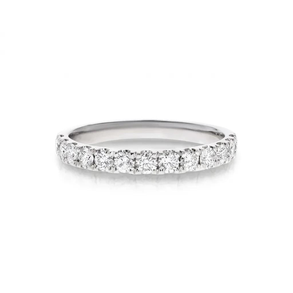 Split Claw Half Eternity Ring in 950 Platinum, Bonavita