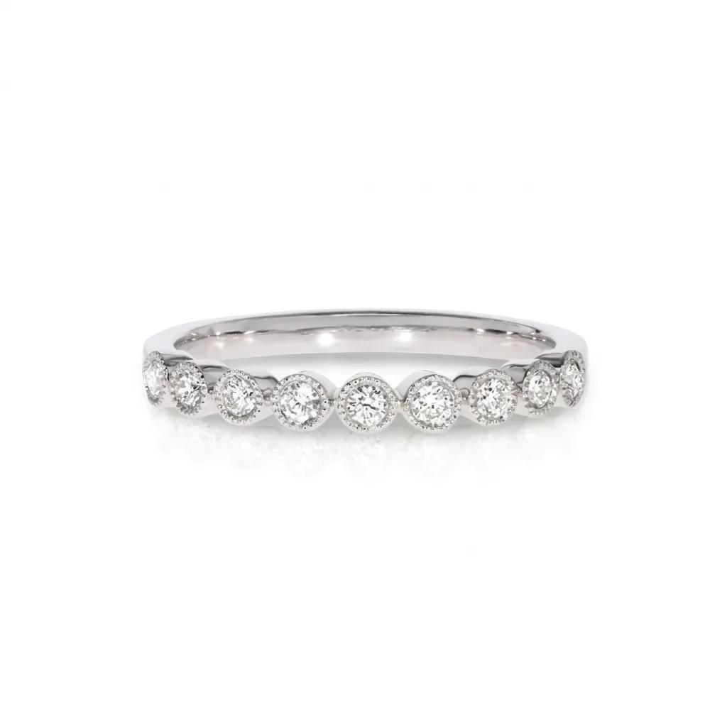 Bezel Milgrain Eternity Ring in 950 Platinum