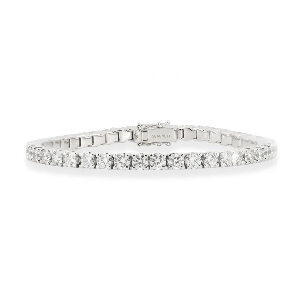 Tennis Bracelet in 950 Platinum with Diamonds