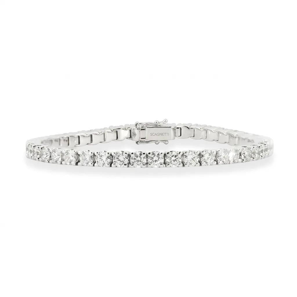 Tennis Bracelet in 950 Platinum with Diamonds