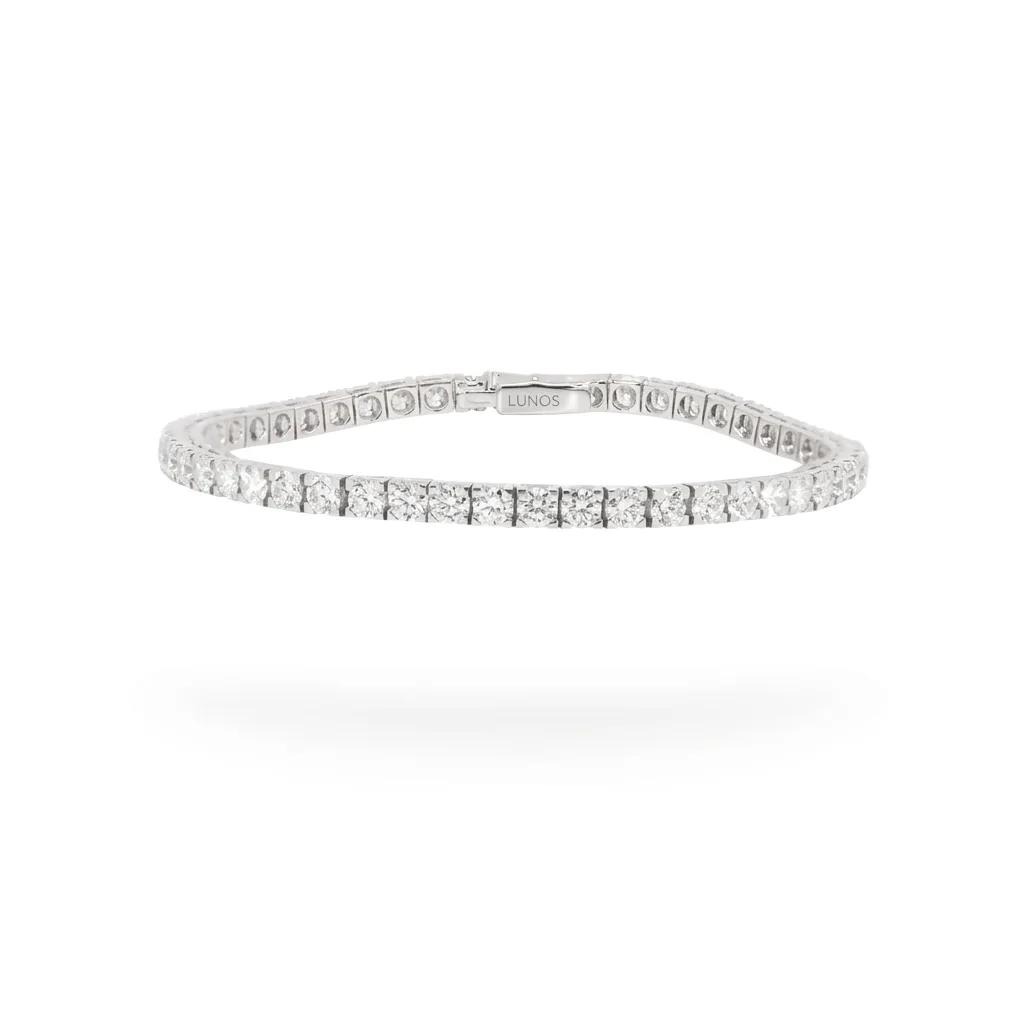 Tennis Bracelet in 18ct White Gold, 18cm