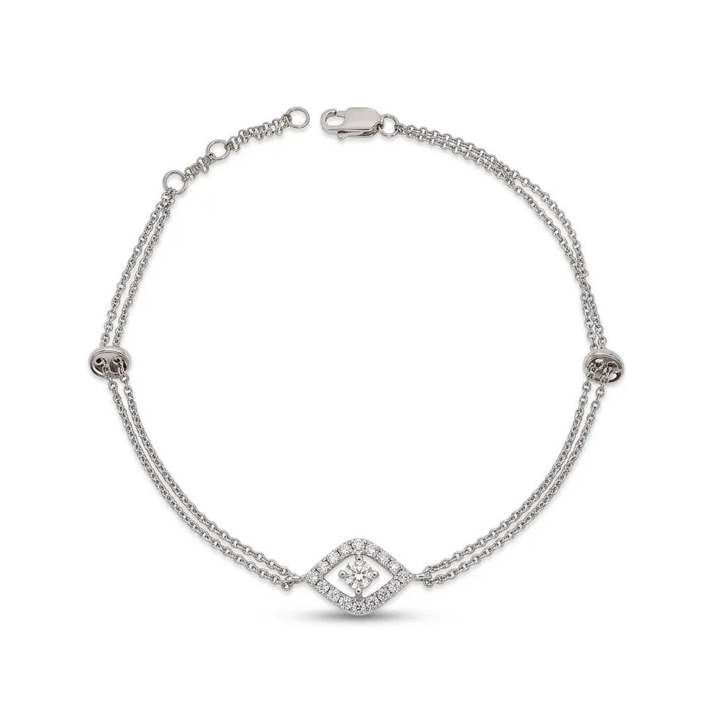 Belcher Link Bracelet in 18ct White Gold