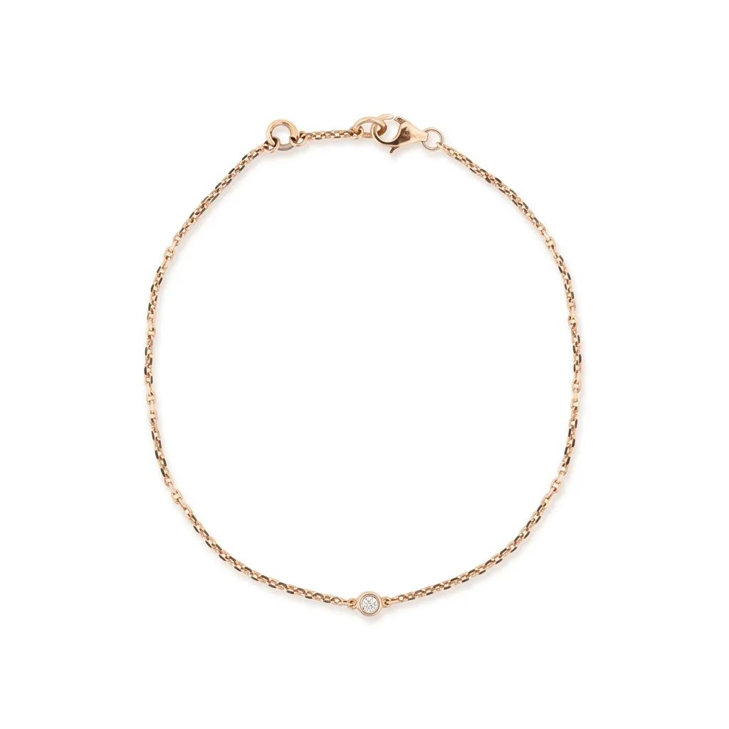 Belcher Floating Diamond Bracelet in 18ct Yellow Gold