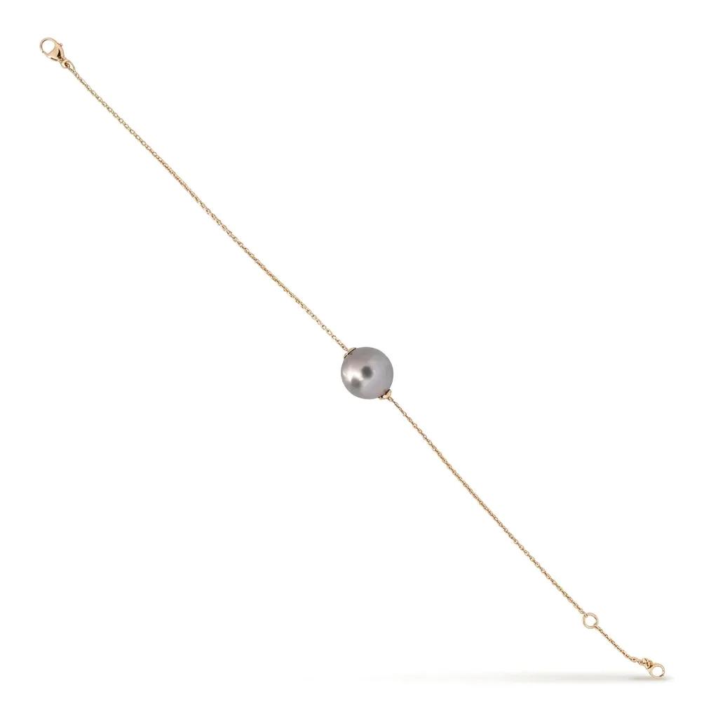 Floating SSP & Tahitian Bracelet in 18ct Rose Gold