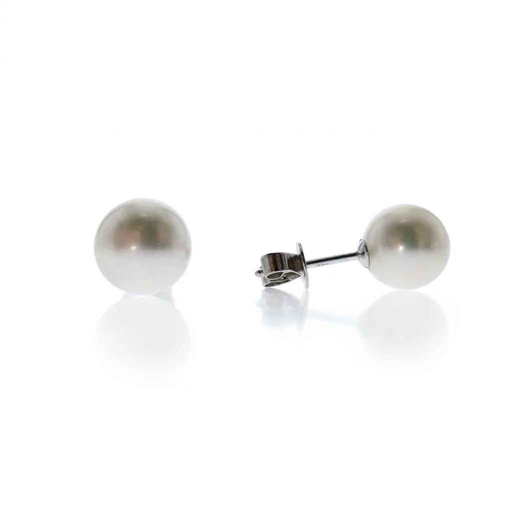 Lust Broome Pearl Stud Earrings in 18ct White Gold