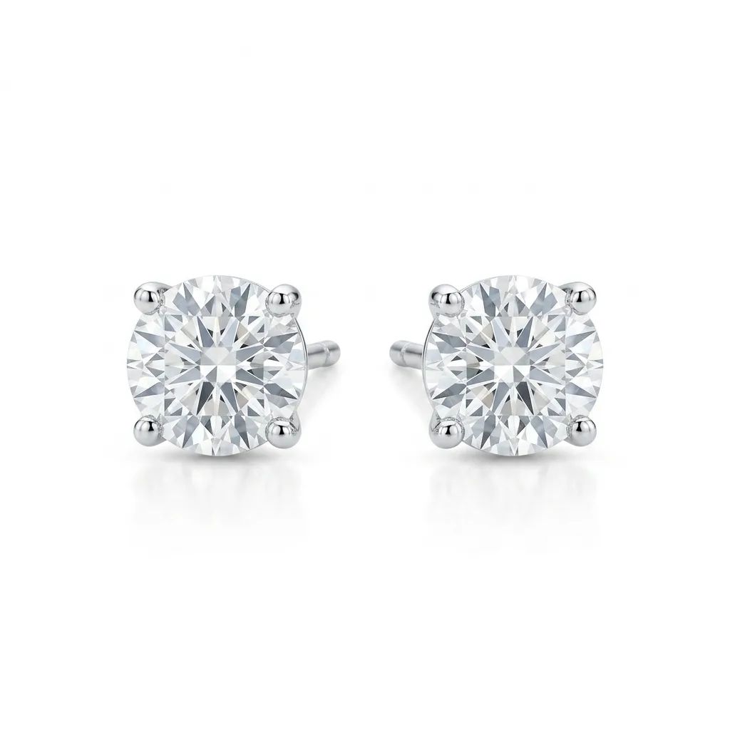 Diamond Earrings in 18ct White Gold