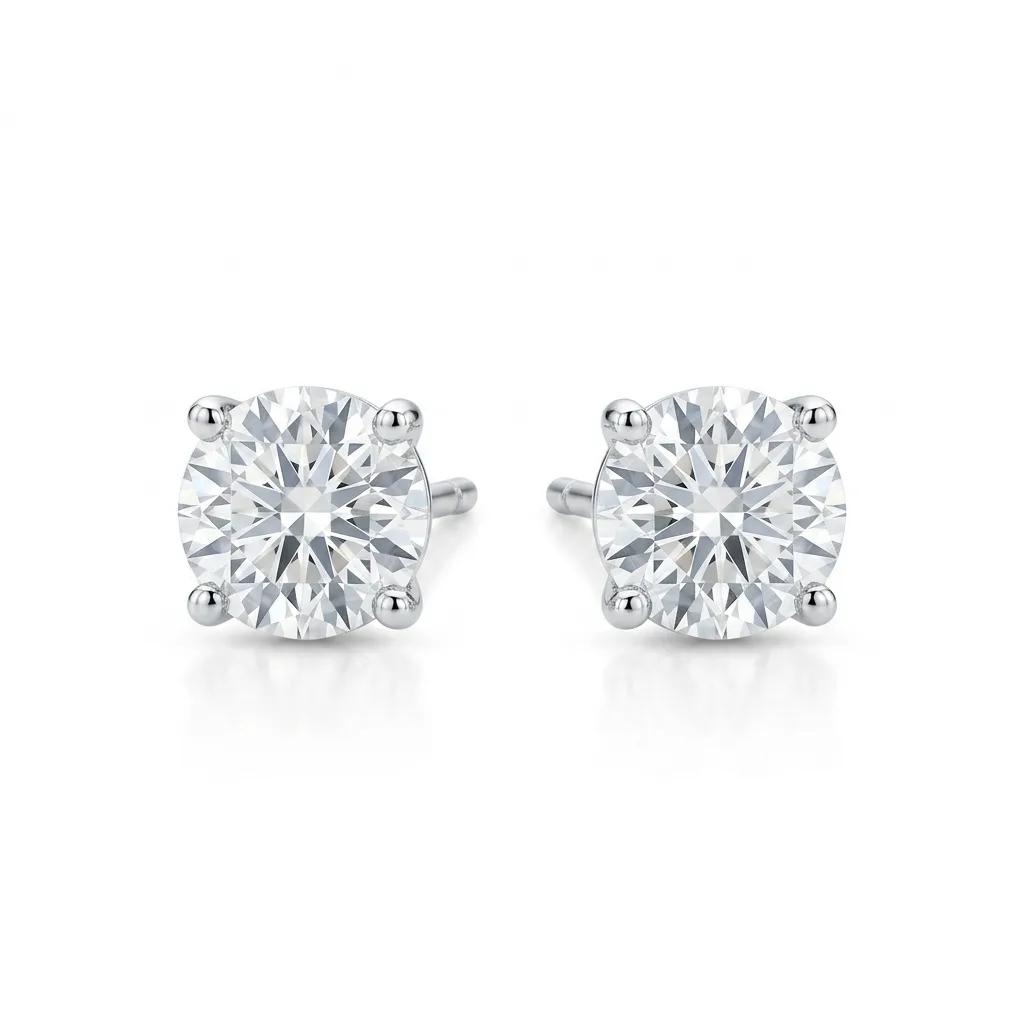 Diamond Earrings in 18ct White Gold