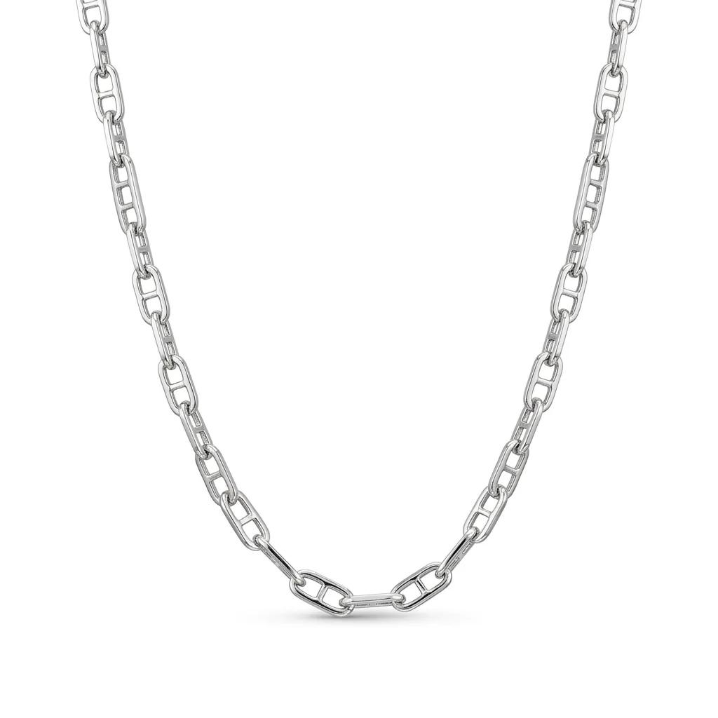 Flat Anchor Link Chain in 18ct White Gold, 50cm