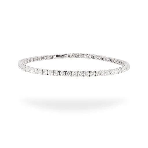 Tennis Bracelet in 18ct White Gold, 18.5cm