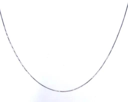 Box Adjustable Chain in 18ct White Gold, 42-45cm