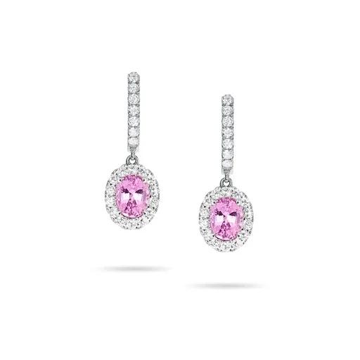 Sapphire & Diamond Drop Earrings in 950 Platinum