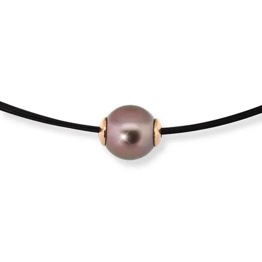 Round Tahitian Pearl Pendant in 18ct Yellow Gold
