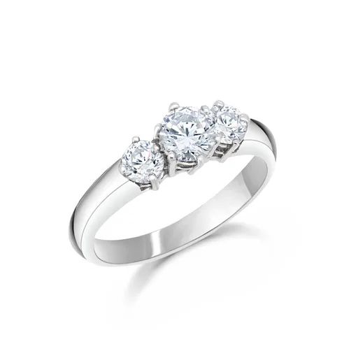 Claw Trilogy Ring in 18ct White Gold