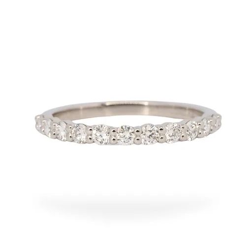 Half Claw Eternity Ring in 950 Platinum with Diamonds