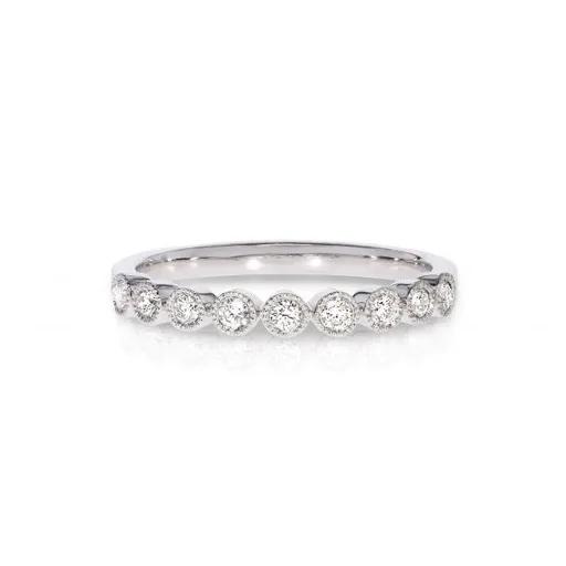 Bezel Milgrain Eternity Ring in 950 Platinum