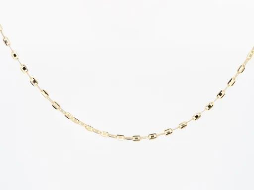 Flat Box Belcher Chain in 18ct Yellow Gold, 50cm