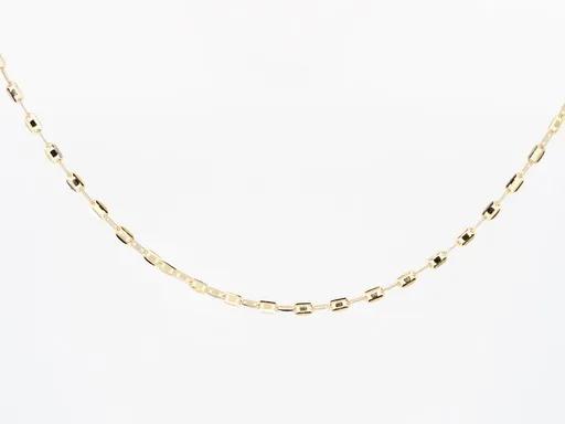 Flat Box Belcher Chain in 18ct Yellow Gold, 50cm