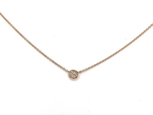 Bezel-Set Diamond Belcher Chain in 18ct Rose Gold, 45cm