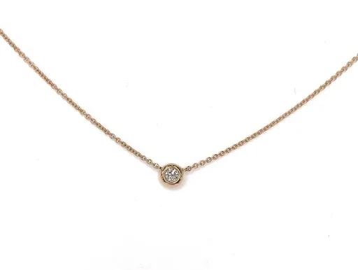 Bezel-Set Diamond Belcher Chain in 18ct Rose Gold, 45cm