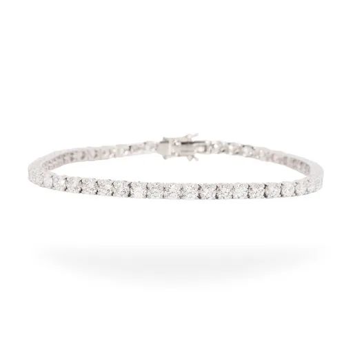 Tennis Bracelet in 18ct White Gold, 17.5cm