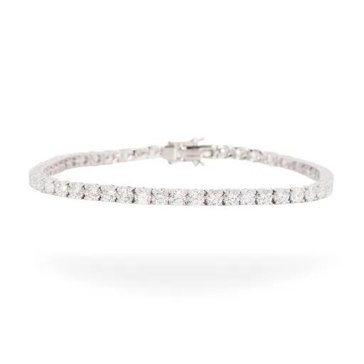 Tennis Bracelet in 18ct White Gold, 17.5cm