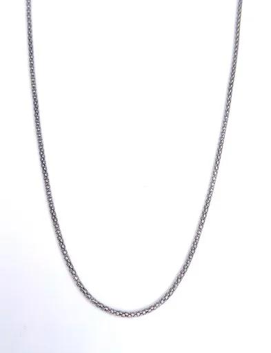 Popcorn Chain in 18ct White Gold, 42cm, Damaged