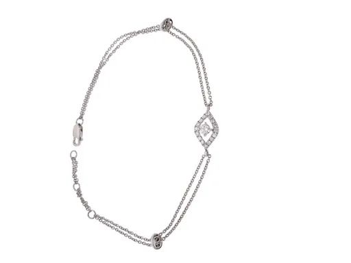 Belcher Link Bracelet in 18ct White Gold