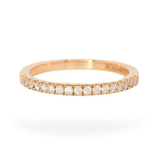 Split Claw Eternity Ring in 18ct Rose Gold