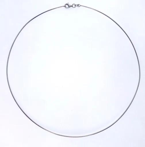 Omega Chain in 18k White Gold, 42cm