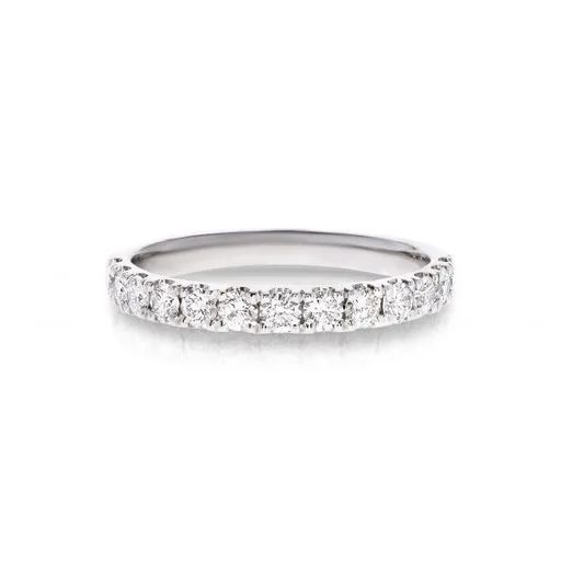 Split Claw Half Eternity Ring in 950 Platinum, Bonavita