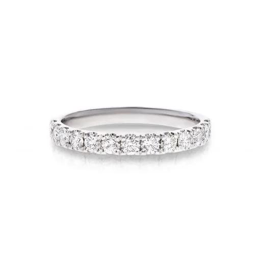 Split Claw Half Eternity Ring in 950 Platinum, Bonavita