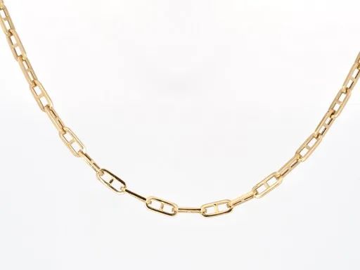 Flat Anchor Link Chain in 18ct Yellow Gold, 50cm