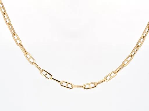 Flat Anchor Link Chain in 18ct Yellow Gold, 50cm