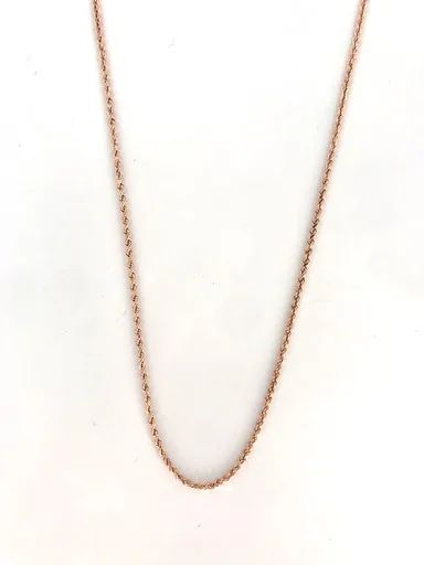 18ct Rose Gold Rope Chain